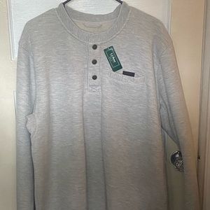 L.L. Bean Fleece Henley Waffle Shirt